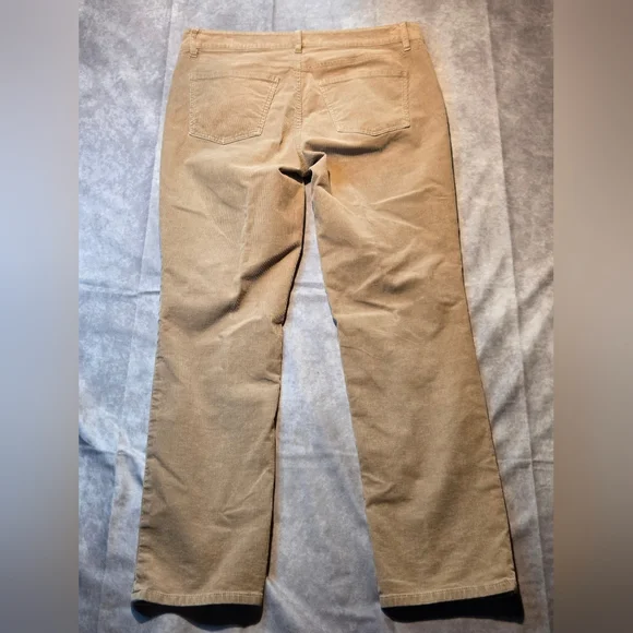 Talbots Corduroy Pants 8P Tan Straight Leg Flawless 5 Pocket Classic Preppy - Picture 8 of 10